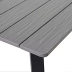 GDFStudio Harper - Tavolo da pranzo da esterno 70 in acciaio e HDPE con foro per ombrellone