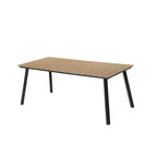 GDFStudio Harper - Tavolo da pranzo da esterno 70 in acciaio e HDPE con foro per ombrellone