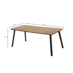 GDFStudio Harper - Tavolo da pranzo da esterno 70 in acciaio e HDPE con foro per ombrellone