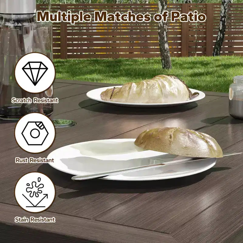 Tavolo da pranzo da esterno per tutte le stagioni UPTIOT 35x35