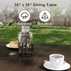 Tavolo da pranzo da esterno per tutte le stagioni UPTIOT 35x35