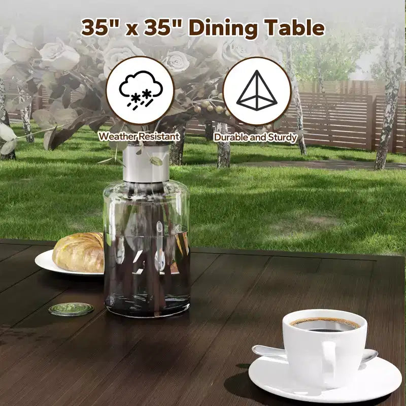 Tavolo da pranzo da esterno per tutte le stagioni UPTIOT 35x35