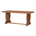Christopher Knight Home Pakorn Tavolo da pranzo moderno rettangolare da esterno in legno di acacia con design a doghe