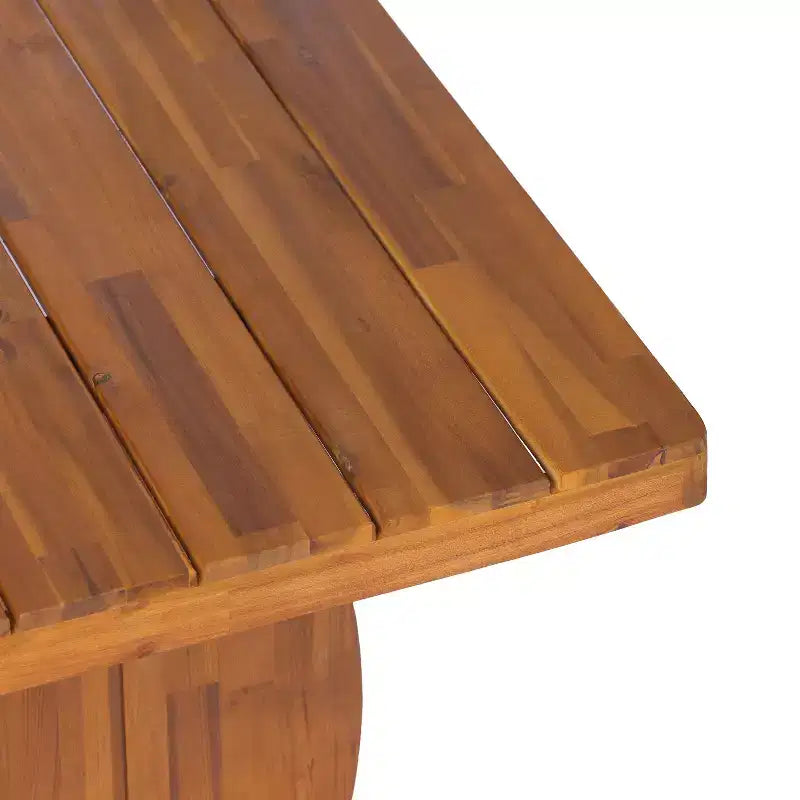 Christopher Knight Home Pakorn Tavolo da pranzo moderno rettangolare da esterno in legno di acacia con design a doghe