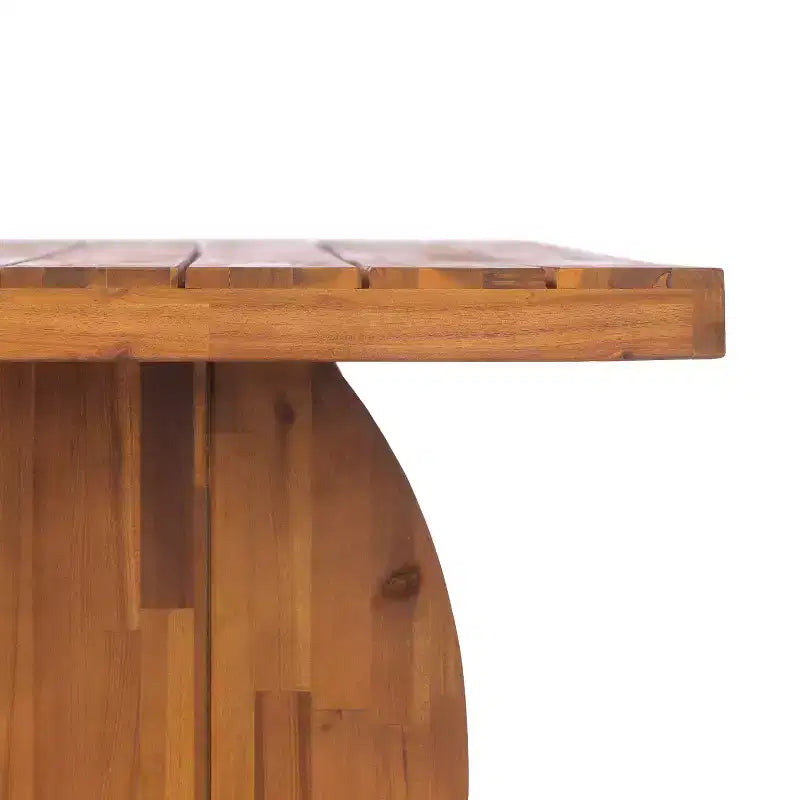 Christopher Knight Home Pakorn Tavolo da pranzo moderno rettangolare da esterno in legno di acacia con design a doghe