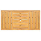 Christopher Knight Home Thitipong - Tavolo da pranzo rettangolare moderno da patio con doghe e foro per ombrellone