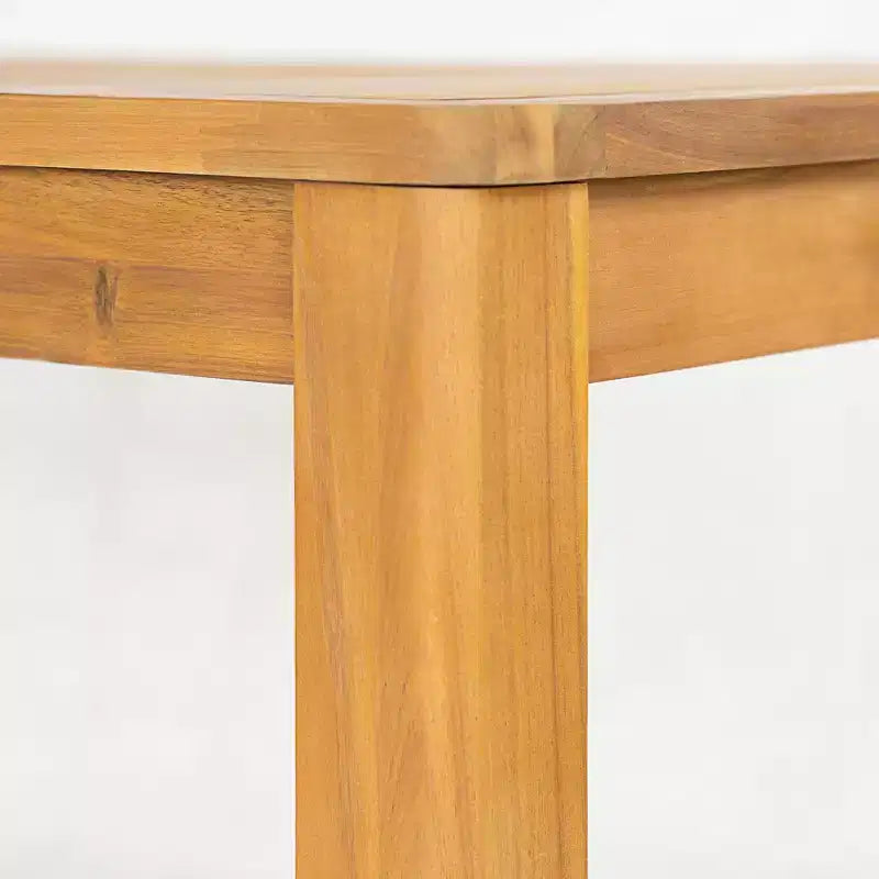 Christopher Knight Home Thitipong - Tavolo da pranzo rettangolare moderno da patio con doghe e foro per ombrellone