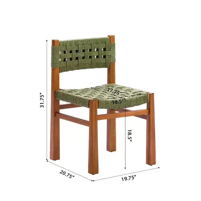 Christopher Knight Home Elvira Set da pranzo in 7 pezzi rustico per esterni in vimini intrecciato e legno di acacia