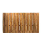 Christopher Knight Home Elvira Set da pranzo in 7 pezzi rustico per esterni in vimini intrecciato e legno di acacia