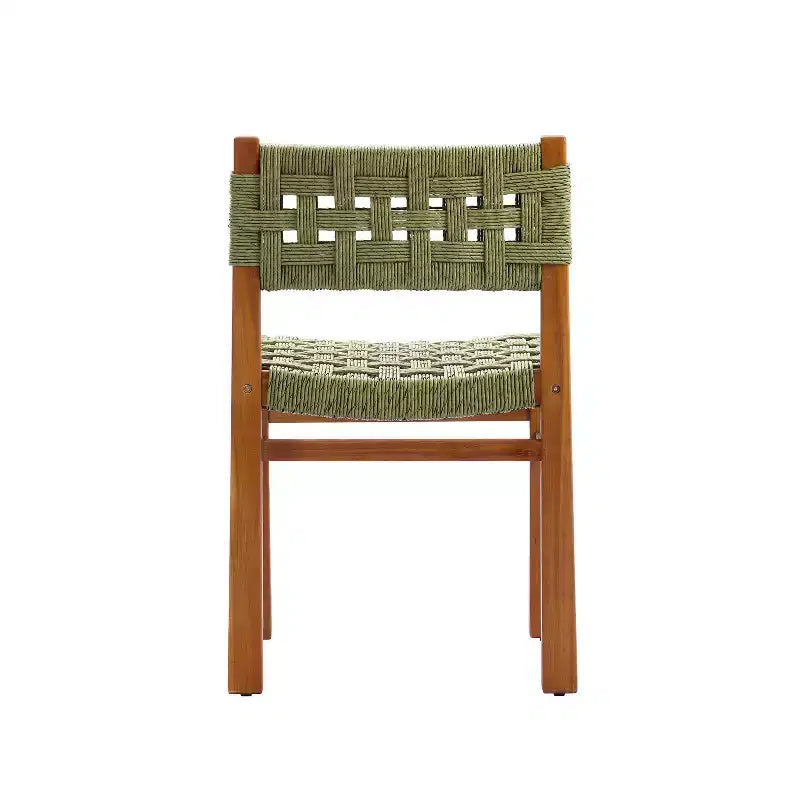 Christopher Knight Home Elvira Set da pranzo in 7 pezzi rustico per esterni in vimini intrecciato e legno di acacia