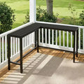 Crestlive Products 55.1 inch L-shaped Outdoor Bar Table Rectangle Patio Counter Height Table with Waterproof Top and Sturdy Metal Frame