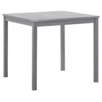 vidaXL Solid Acacia Wood Garden Table Outdoor Dining Furniture - Grey