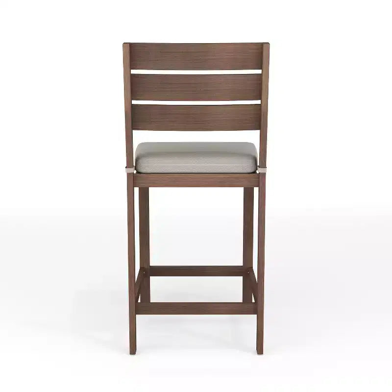 Set da patio in alluminio Martha Stewart Bedford da 3 pezzi, 2 sgabelli da bar con cuscini, tavolo da patio quadrato da 35,5