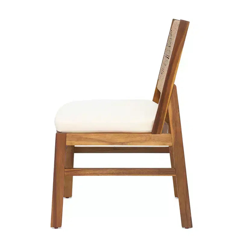 Christopher Knight Home Zola, set da pranzo moderno da 6 pezzi per patio, con sedie in acacia, schienale in vimini e tavolo a doghe