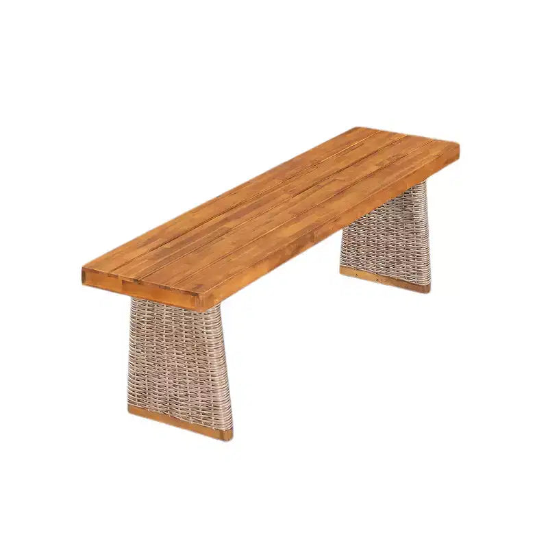 Christopher Knight Home Zola, set da pranzo moderno da 6 pezzi per patio, con sedie in acacia, schienale in vimini e tavolo a doghe