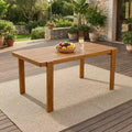 Christopher Knight Home Farhan Modern Rectangular Patio Dining Table with Slatted Design