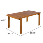 Christopher Knight Home Farhan Tavolo da pranzo rettangolare moderno da patio con design a doghe