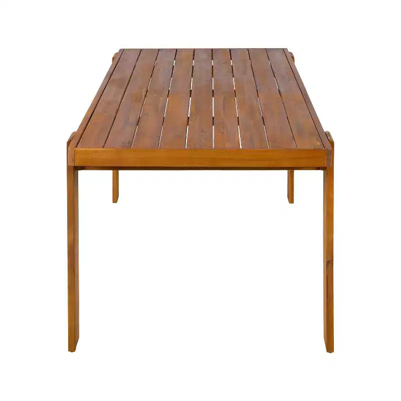 Christopher Knight Home Farhan Tavolo da pranzo rettangolare moderno da patio con design a doghe