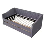 Christopher Knight Home Divano Letto Drake imbottito in Legno XL Singolo con due Cassetti
