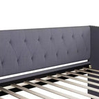 Christopher Knight Home Divano Letto Drake imbottito in Legno XL Singolo con due Cassetti
