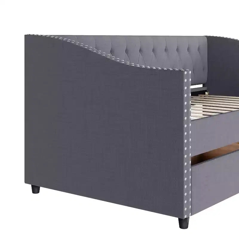 Christopher Knight Home Divano Letto Drake imbottito in Legno XL Singolo con due Cassetti