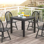 Tavolo da pranzo espandibile Costway Patio 31,5-63 Rettangolare regolabile in alluminio resistente alle intemperie per esterni da 4-6 persone