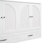 Letto a scomparsa Luxystar Modern Queen in Rattan con Ampio Cassetto per Soggiorno e Camera degli Ospiti