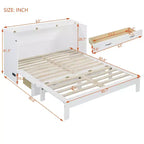 Letto a scomparsa Luxystar Modern Queen in Rattan con Ampio Cassetto per Soggiorno e Camera degli Ospiti