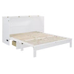 Letto a scomparsa Luxystar Modern Queen in Rattan con Ampio Cassetto per Soggiorno e Camera degli Ospiti