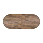 Christopher Knight Home Aveline Tavolo da pranzo moderno per esterni in legno di acacia con doppio piedistallo a doghe