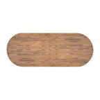 Christopher Knight Home Aveline Tavolo da pranzo moderno per esterni in legno di acacia con doppio piedistallo a doghe