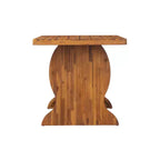 Set da pranzo moderno Christopher Knight Home Andika a 7 pezzi in legno di acacia con schienale in corda e tavolo a doghe