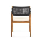 Set da pranzo moderno Christopher Knight Home Andika a 7 pezzi in legno di acacia con schienale in corda e tavolo a doghe