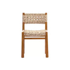 Christopher Knight Home Ginni Set da Pranzo 5 Pezzi in Legno di Acacia con Design a Doghe e Intreccio in Vimini