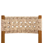 Christopher Knight Home Ginni Set da Pranzo 5 Pezzi in Legno di Acacia con Design a Doghe e Intreccio in Vimini