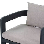 Christopher Knight Home Elko Set Moderno da 7 Pezzi Tavolo da Pranzo da Esterno con Doghe in Legno di Acacia con Sedie in Alluminio e Cuscini
