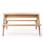 GDFStudio Ashbeck Tavolo da Picnic in Legno per Bambini 3-in-1 da Esterno con Ombrellone