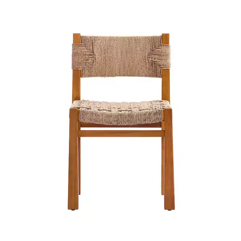 Set da pranzo da esterno Christopher Knight Home Elian Farmhouse in legno di acacia e vimini intrecciato, 7 pezzi