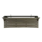 GDFStudio Hyun Tavolo da Bar da Balcone Moderno per Esterni in Legno di Acacia con Design a Doghe