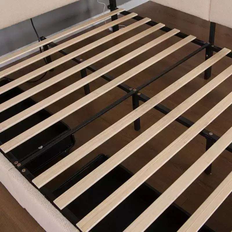 GDFStudio Camden Divano Letto Angolare Imbottito con Testiera con Ricarica USB e Schienale Trapuntato