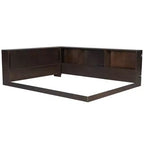 Luxystar Divano Letto Moderno Queen con 5 Ripiani Contenitori, Prese di Corrente e Luce