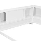 Luxystar Divano Letto Moderno Queen con 5 Ripiani Contenitori, Prese di Corrente e Luce