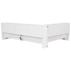 Luxystar Divano Letto Moderno Queen con 5 Ripiani Contenitori, Prese di Corrente e Luce