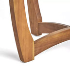 Set da pranzo per esterni a 3 pezzi, tavolo e sedie in legno Hermosa KD con cuscini, finitura Teak