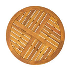 Set da pranzo per esterni a 3 pezzi, tavolo e sedie in legno Hermosa KD con cuscini, finitura Teak