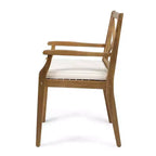 Set da pranzo da esterno a 7 pezzi in legno di acacia con 6 sedie imbottite, set da tavolo da pranzo rettangolare per patio, cortile, giardino, terrazza-Panipeachy