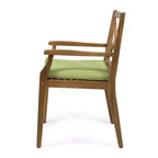 Set da pranzo da esterno a 7 pezzi in legno di acacia con 6 sedie imbottite, set da tavolo da pranzo rettangolare per patio, cortile, giardino, terrazza-Panipeachy