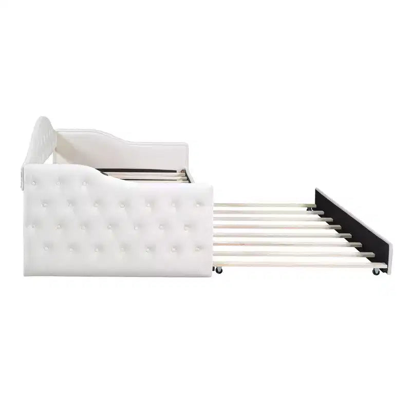 Divano Letto Zeus & Ruta con rotelle, imbottito, in velluto, con porte USB per la ricarica