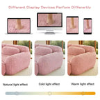 Divano componibile modulare FurnitureR con pouf, rivestimento in morbida ciniglia, seduta profonda e confortevole, divano convertibile a L per soggiorno e appartamento