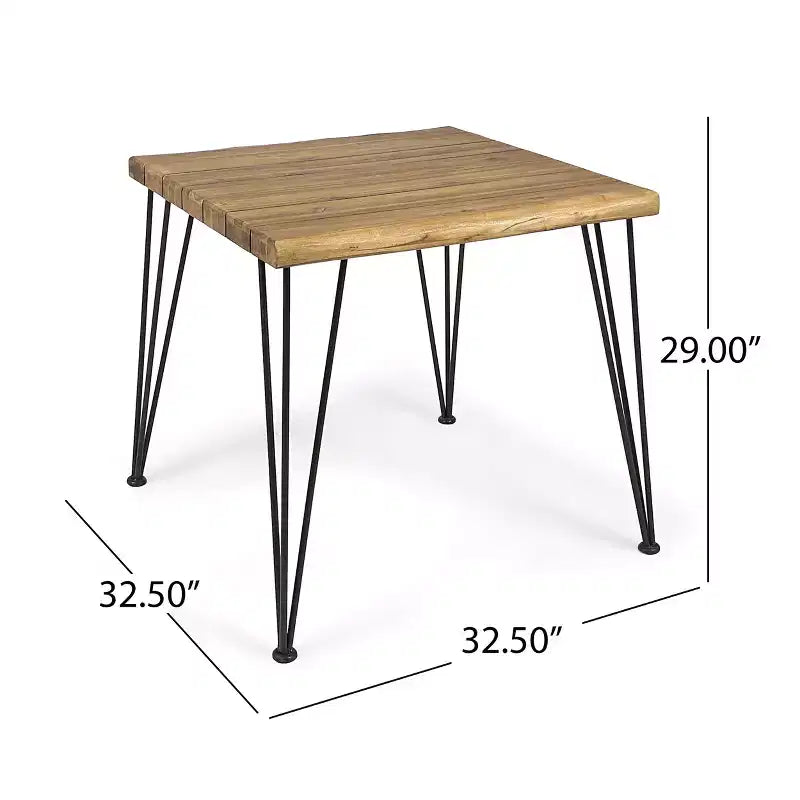 Set da pranzo da 5 pezzi Christopher Knight Home Tracy Boho in legno di acacia e rattan da patio